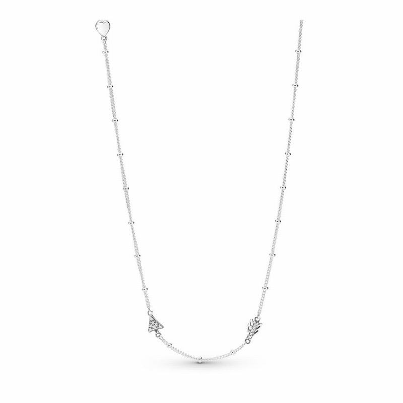 Pandora Sparkling Arrow Necklace Online NZ, Sterling Silver (954730-YER)